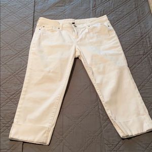 Gap white crop jeans
